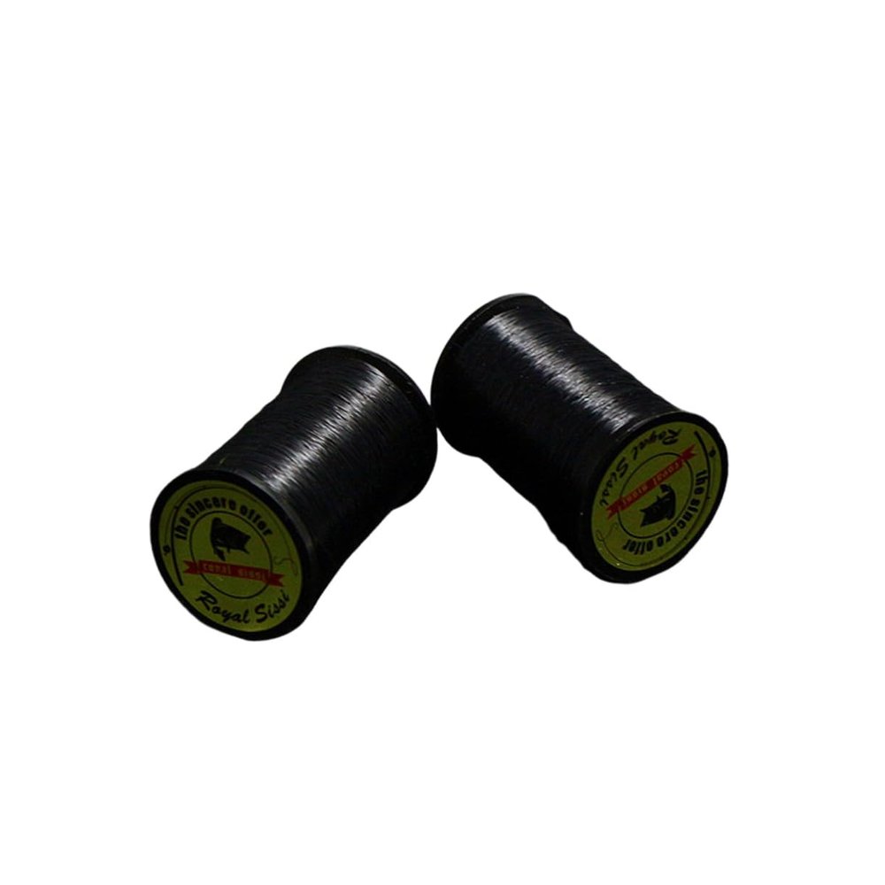 YJIUYUANQ Fly Tying Thread polyethylene Thread Transparent Tying Thread monofilament Translucent Tying Thread for Bonefish Scud Ribbing Fly Patterns - Black Color,2pcs