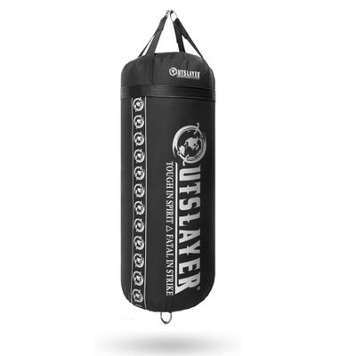 Outslayer 140 lb Boxing Bag for Boxing and MMA - Made in USA (Black, Unfilled with Bottom D-Ring)