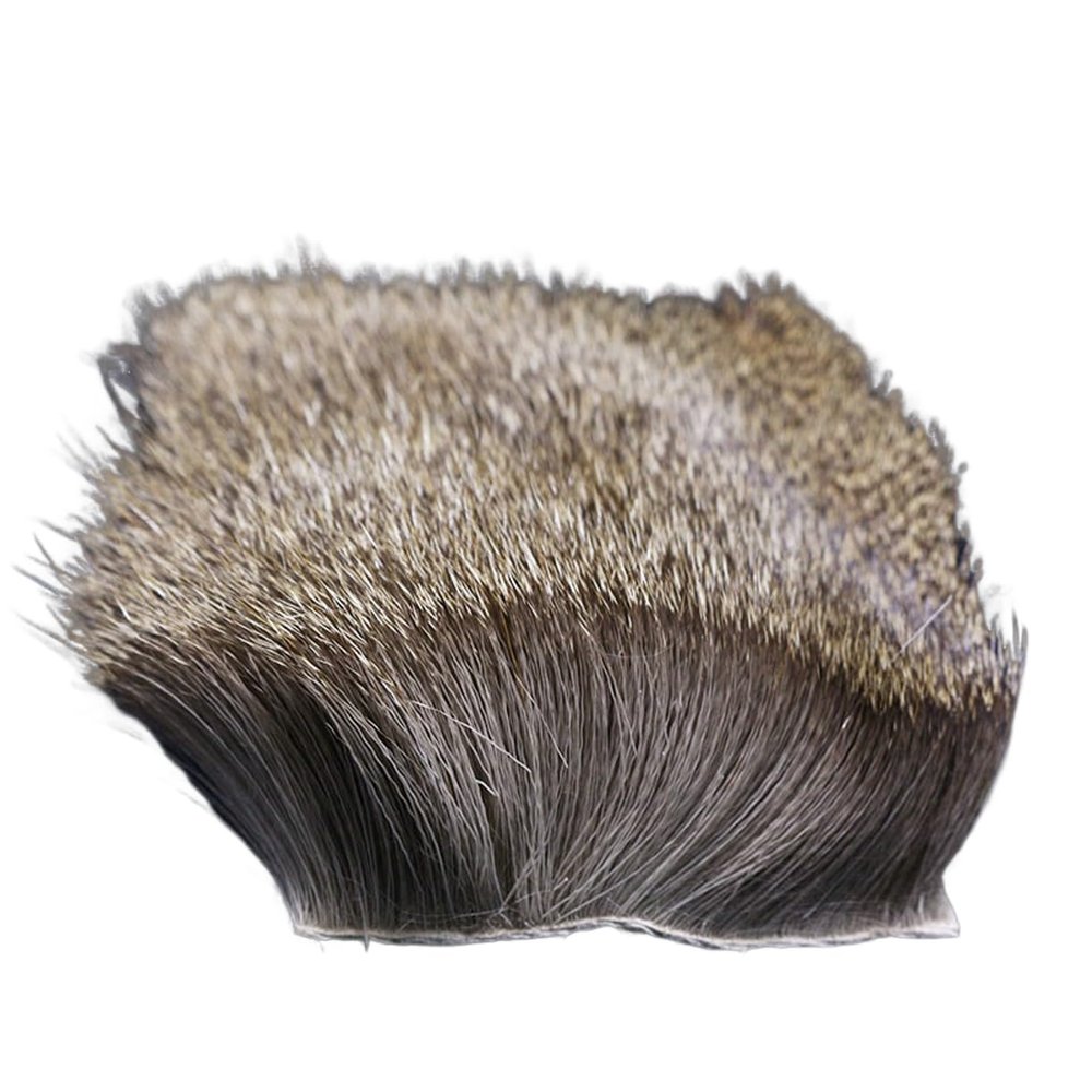 YJIUYUANQ Fly Tying Materials Natural Color Deer Hair Patch for muddlers Hoppers humpies Deer Body Fur Dry Tails Wings, 8x8cm, 1pc, As Show