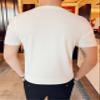 Generic Men's Knit Polo V-Neck Shirts Tops Casual Stretch Sweater Basic Tee Lightweight Short Sleeve Pullover Golf Shirts (5X-Large,White 1) view 3
