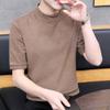 Men's Crewneck Sweater Short Sleeve Casual Solid Color Soft Thermal T-Shirts Lightweight Classic Pullover Sweaters (3X-Large,Khaki) view 4
