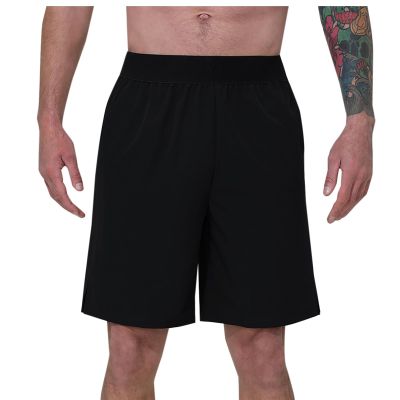 Shorts for Men Athletic Hiking Shorts with Pockets Elastic Waistband Summer Workout Gym Running Joggers Casual Shorts Black