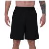 Shorts for Men Athletic Hiking Shorts with Pockets Elastic Waistband Summer Workout Gym Running Joggers Casual Shorts Black view 1