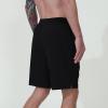 Shorts for Men Athletic Hiking Shorts with Pockets Elastic Waistband Summer Workout Gym Running Joggers Casual Shorts Black view 4