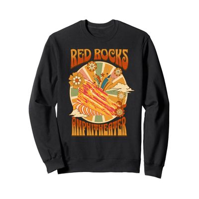 Red Rocks Amphitheater - Colorado Hippie Poster Sweatshirt