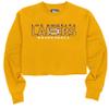 Los Angeles Lakers NBA Officially Licensed Women's Cropped Crewneck Sweatshirt Alternate Color, X-Large view 2