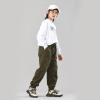 MINI PANDA Boys Stretch Pull On Jogger PantsTwill Chino Pants for Kids Olive Green view 4