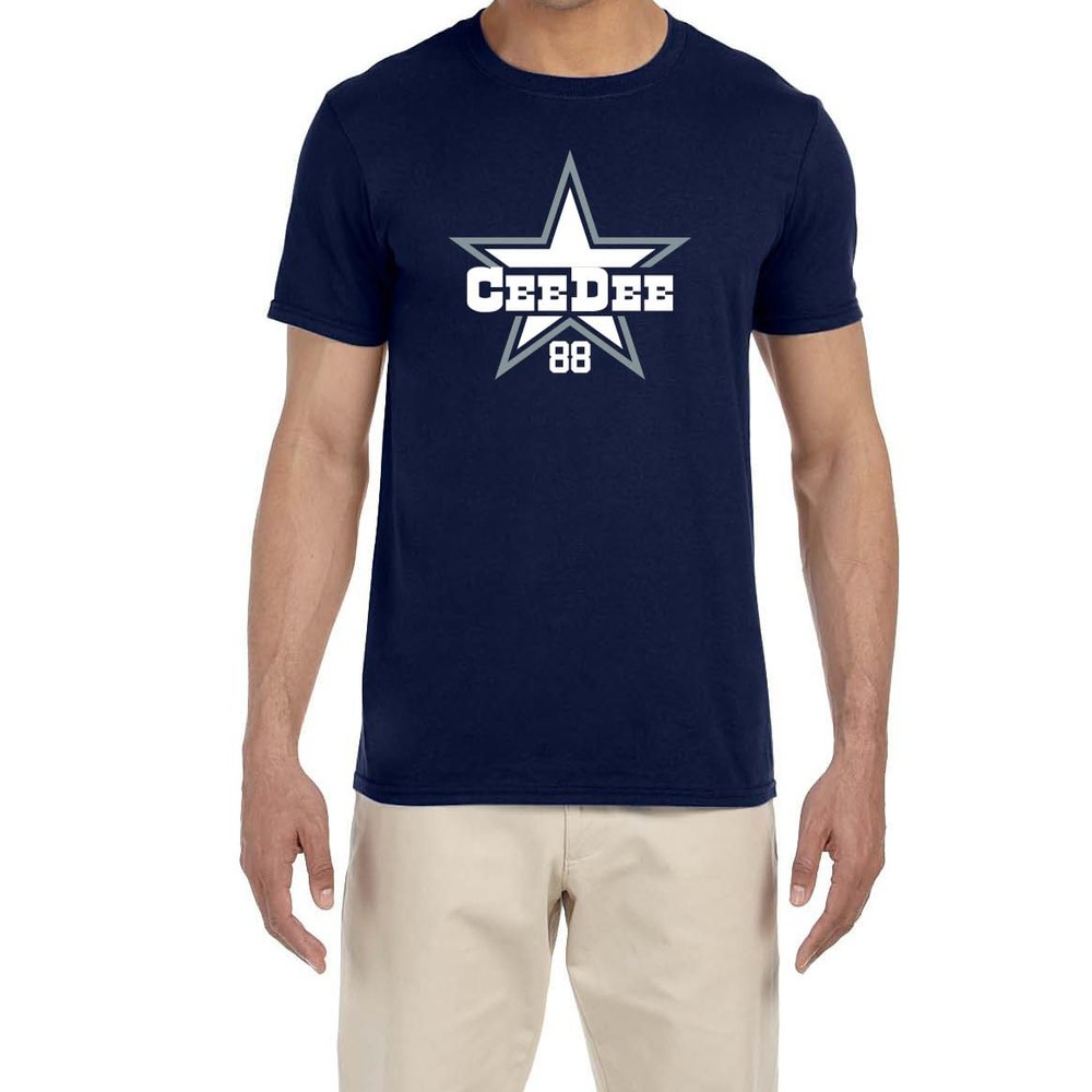 Past Time Shirts Navy Ceedee Lamb Logo T-Shirt Youth Small, 6-8
