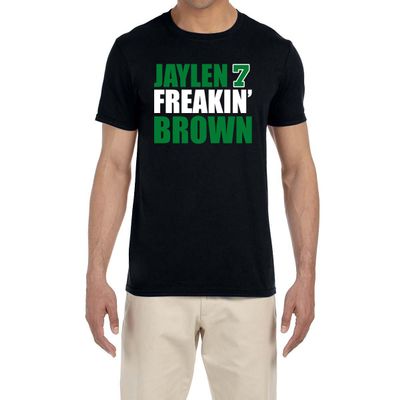 Past Time Shirts Black Jaylen Brown Freakin Logo T-Shirt Youth XL