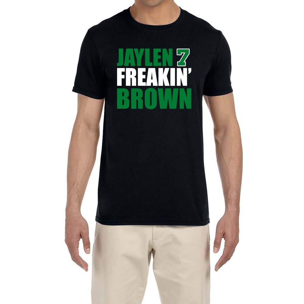 Past Time Shirts Black Jaylen Brown Freakin Logo T-Shirt Youth XL