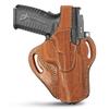 Brown OWB Thumb Break Leather Gun Holster. Fits for .40 / .45 Sig P320 Leather Holster/Springfield XDM (5.5") and Most 9mm. view 1