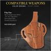 Brown OWB Thumb Break Leather Gun Holster. Fits for .40 / .45 Sig P320 Leather Holster/Springfield XDM (5.5") and Most 9mm. view 2