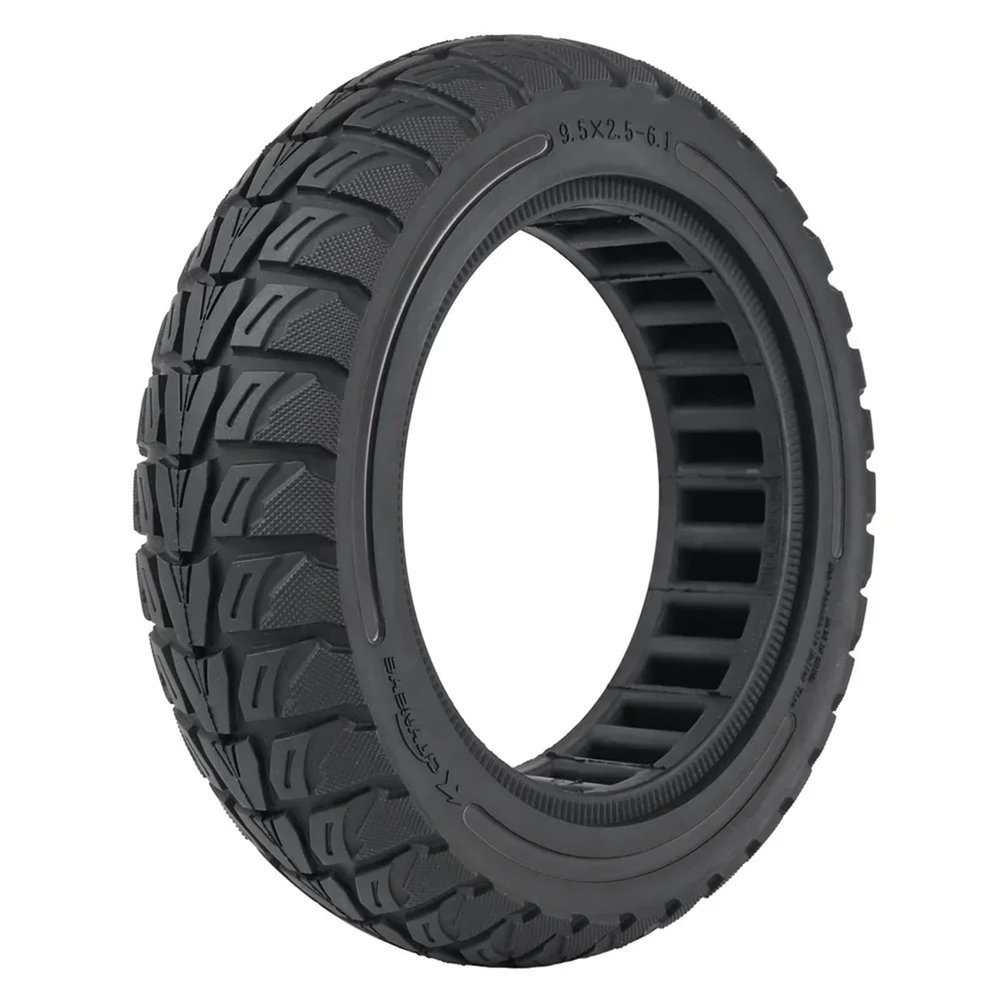 UFDIPLMY 9.5inch Solid Tire Compatible With NIU KQI3 Electric Scooter Honeycomb Tyre Shock Absorber Damping Durable Wheel 9.5x2.50-6.1 Rubber Tires (Color : Black)