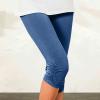 ZYXTIM Stretch Capris for WomenYoga Pants with Pockets for Women Capri Pants High Waist Flare Leggings Bootcut Workout Casual Dress Bootleg A-Blue view 2