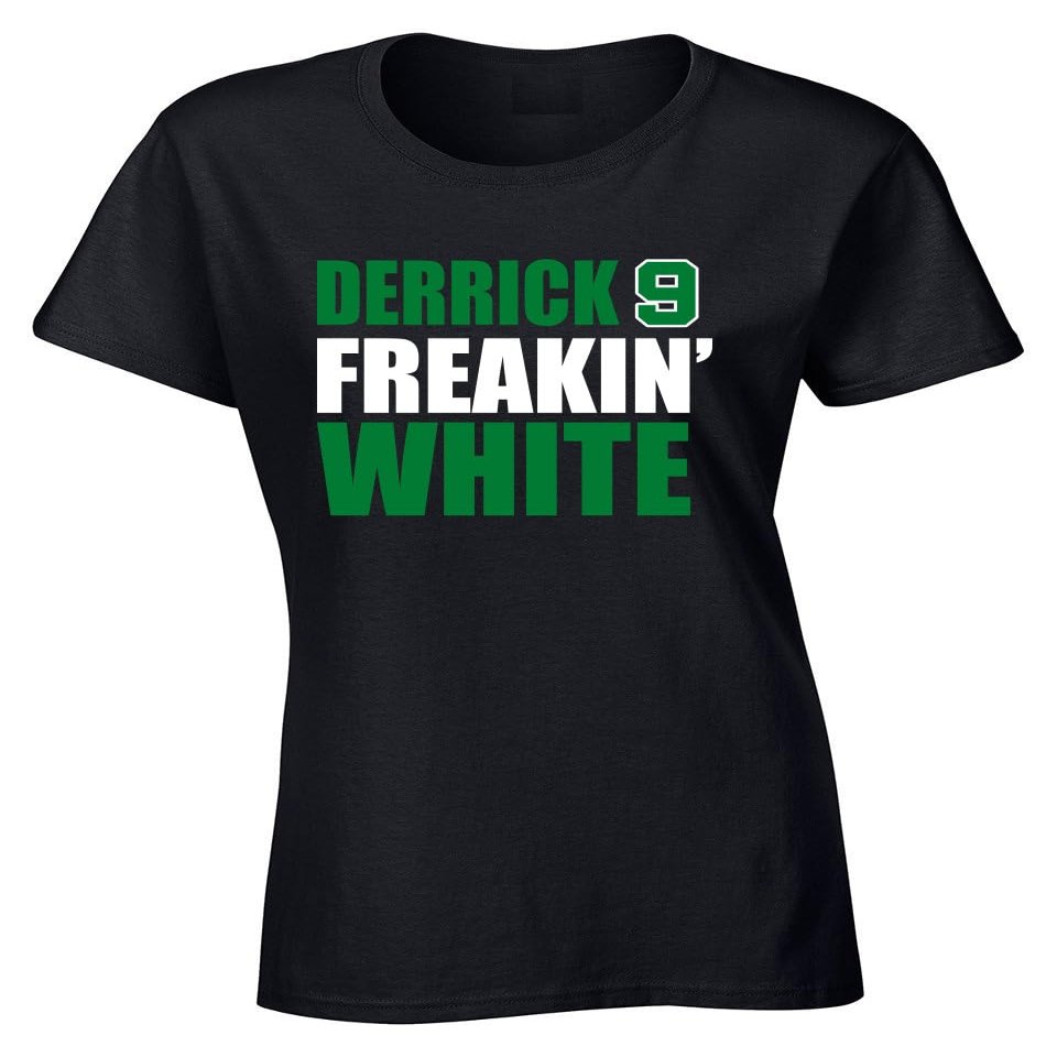 Past Time Shirts Black Derrick White Freakin Womens T-Shirt Adult XL