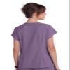 KOI Planet Meadow Women's 2-Pocket Eco-Friendly Scrub Top Dusty Grape XX-Small view 2