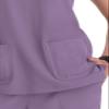 KOI Planet Meadow Women's 2-Pocket Eco-Friendly Scrub Top Dusty Grape XX-Small view 3