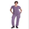 KOI Planet Meadow Women's 2-Pocket Eco-Friendly Scrub Top Dusty Grape XX-Small view 4