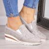 Fashion Wedge Heeled Sneakers for Women,Hidden Wedge Sneakers Dressy Orthopedic Ladies Bling Rhinestone Platform Sneakers Comfort Anti Slip Arch Support Sneakers For Casual and Daily Wear view 2
