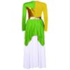Jowowha Womens Lyrical Praise Dance Costume Sparkly Liturgical Worship Church Robe Tunic Dancewear Green Small view 4