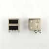 100Pcs Double USB Type A Female Black Solder Jacks Connector PCB Socket USB-A Type 90 Degrees 8pins view 3