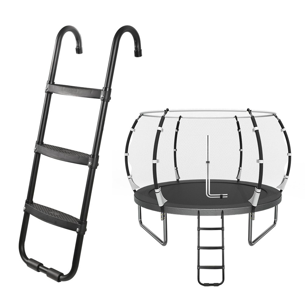 LeffEase Trampoline Ladder, 3-Step Ladder for Easy Assembly, 220Lbs Capacity Trampoline Accessories for Kids
