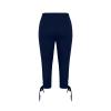 Capri Leggings with Pockets High Waist V Cross Bootcut Bell Bottoms Tummy Control Yoga Pants B-Navy view 3