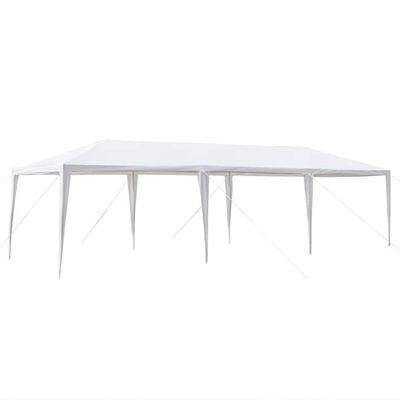 Generic 3 * 9m Non-Cloth PE Cloth Plastic Sprayed Iron Pipe Outdoor Party Tent White