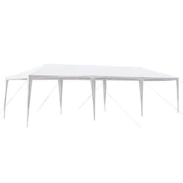 Generic 3 * 9m Non-Cloth PE Cloth Plastic Sprayed Iron Pipe Outdoor Party Tent White