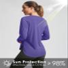 Women's Sun Shirts UPF 50+ Long Sleeve UV Protection Shirt Lightweight Quick Dry Workout Hiking Tops for Women(Vintage Purple,S) view 3