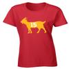 Red Mahomes Goat Logo Womens T-Shirt Adult Large view 1