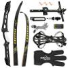Archery Takedown Recurve Bow - 66/68/70" 14~40Lbs Draw Weight Recurve Bow for Competition Target Shooting, CNC Aluminum Alloy Riser & High Performance Bow Limbs Black (66 inch, 18 lbs) view 1