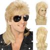 Daiaces Blonde Mullet Wigs for Men 80s Rocker Wig Costumes Fancy Party Cosplay Halloween Wig view 1
