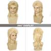 Daiaces Blonde Mullet Wigs for Men 80s Rocker Wig Costumes Fancy Party Cosplay Halloween Wig view 2