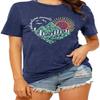 Adventure Awaits Shirt for Women Funny Mountain Road Graphic Kindness Heart Printed Tee Top Hiking Outdoor Workout Tops, Blue XXL view 2