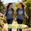 Adventure Awaits Shirt for Women Funny Mountain Road Graphic Kindness Heart Printed Tee Top Hiking Outdoor Workout Tops, Blue XXL view 3