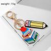 COLORFUL BLING Wooden Rainbow Tassel Keychain Rainbow Inspirational Gifts Teacher Keyring for Teacher's Day Gift-Book&Apple, 1 view 3