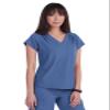 KOI Planet Kailani Women's 1-Pocket Eco-Friendly Scrub Top Slate Blue XX-Small view 1