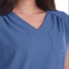 KOI Planet Kailani Women's 1-Pocket Eco-Friendly Scrub Top Slate Blue XX-Small view 3
