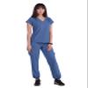 KOI Planet Kailani Women's 1-Pocket Eco-Friendly Scrub Top Slate Blue XX-Small view 4