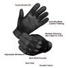 VPZenar 2 Pair Airsoft Gloves, Tactical Gloves with Hard Shell, Black Motorcycle Gloves Touchscreen for Men in Bike, Driving, Hunting, Size Large L view 2