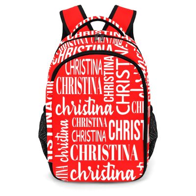 Zaaprint Red Schoobag Backpack Waterproof Shoulder Bag for Gilrs Boys Competition Training