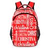 Zaaprint Red Schoobag Backpack Waterproof Shoulder Bag for Gilrs Boys Competition Training view 1