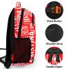 Zaaprint Red Schoobag Backpack Waterproof Shoulder Bag for Gilrs Boys Competition Training view 3