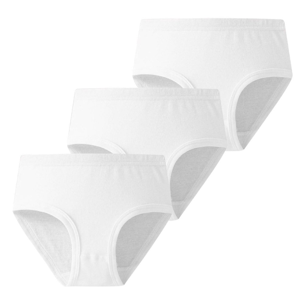 NineFit Basics Little Girl Solid Underwear Toddler anties Big Kids Undies Soft Cotton Breathable Sports ickers Pack of 3 (A, 150), 7-8 Years