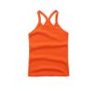 NineFit Basics Toddler Kids Girls Dance Tank Top Racerback Crop Soild Sleeveless Sports Dance Top Ballet (Orange, 9-12 Years) view 1