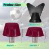 Aymzbd 12x Track Shoes Accessories Rugby Stable Non Slip M5 Football Boot Soccer for Competition Athletic Sneakers, Dark red view 2