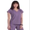 KOI Planet Kailani Women's 1-Pocket Eco-Friendly Scrub Top Dusty Grape Small view 1