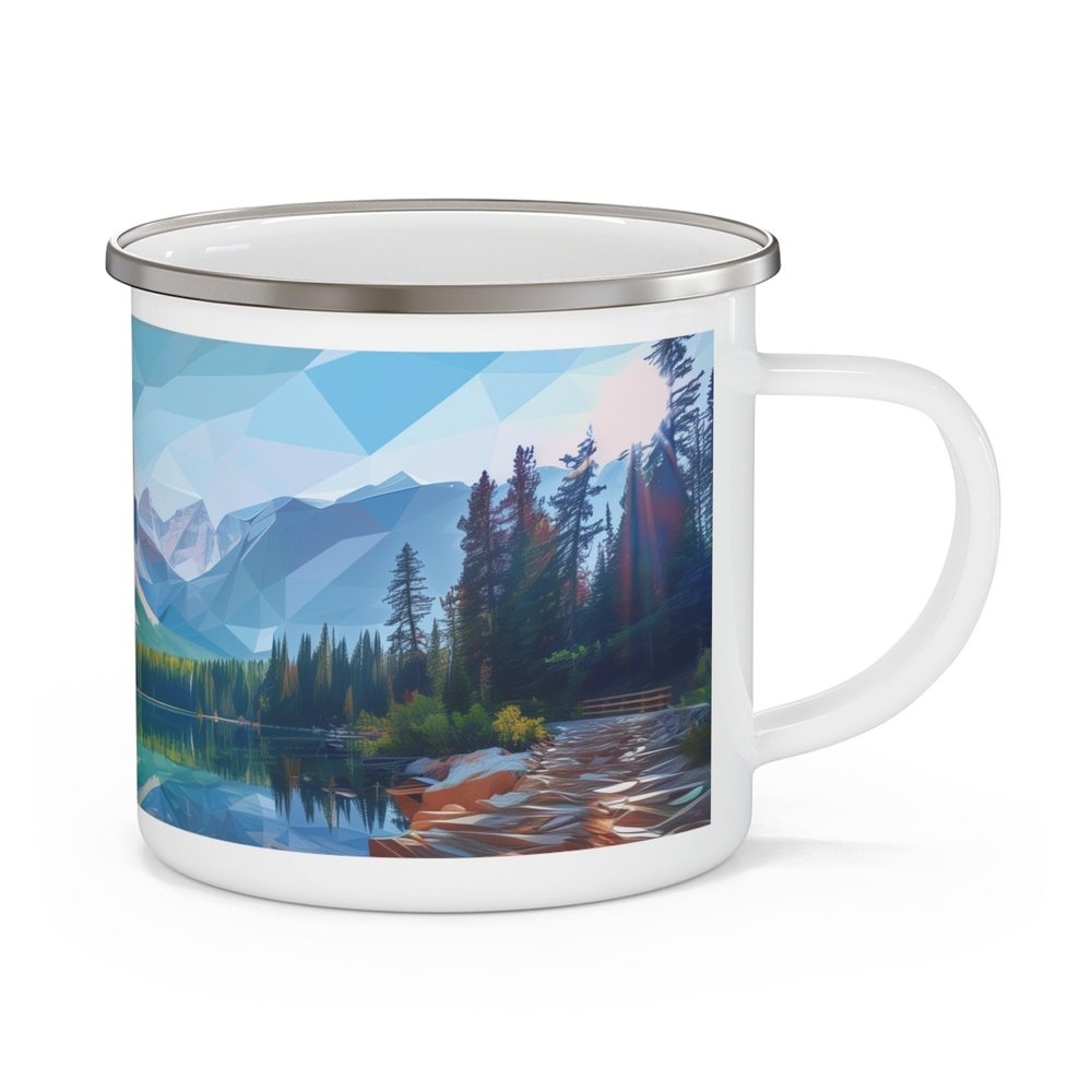 WILLBRITE Camping Mug with Rocky Mountain National Park Design, 12oz Coffee Cup
