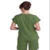 KOI Planet Meadow Women's 2-Pocket Eco-Friendly Scrub Top Martini Olive Small view 2